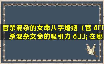 官杀混杂的女命八字婚姻（官 🌺 杀混杂女命的吸引力 🐡 在哪里）